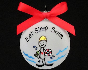 Swimmer ornament,Swim personalized christmas ornament,swimmer,swim,swimming for swimmer,swimmer gift,swim ornament,swimmer ornament,gift