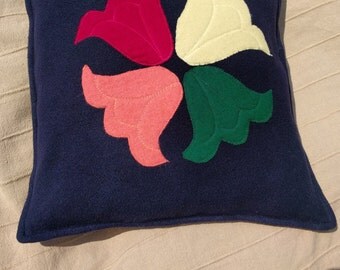 Multicolored flowers (navy blue background)