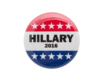 Hillary Clinton 2016 Election Democrat Liberal Pinback Button or Bottle Opener.