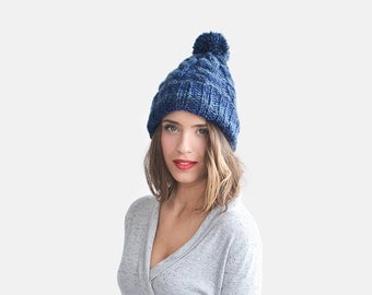 BKLYN S Wool Beanie Army Green Hat Khaki Pom Pom