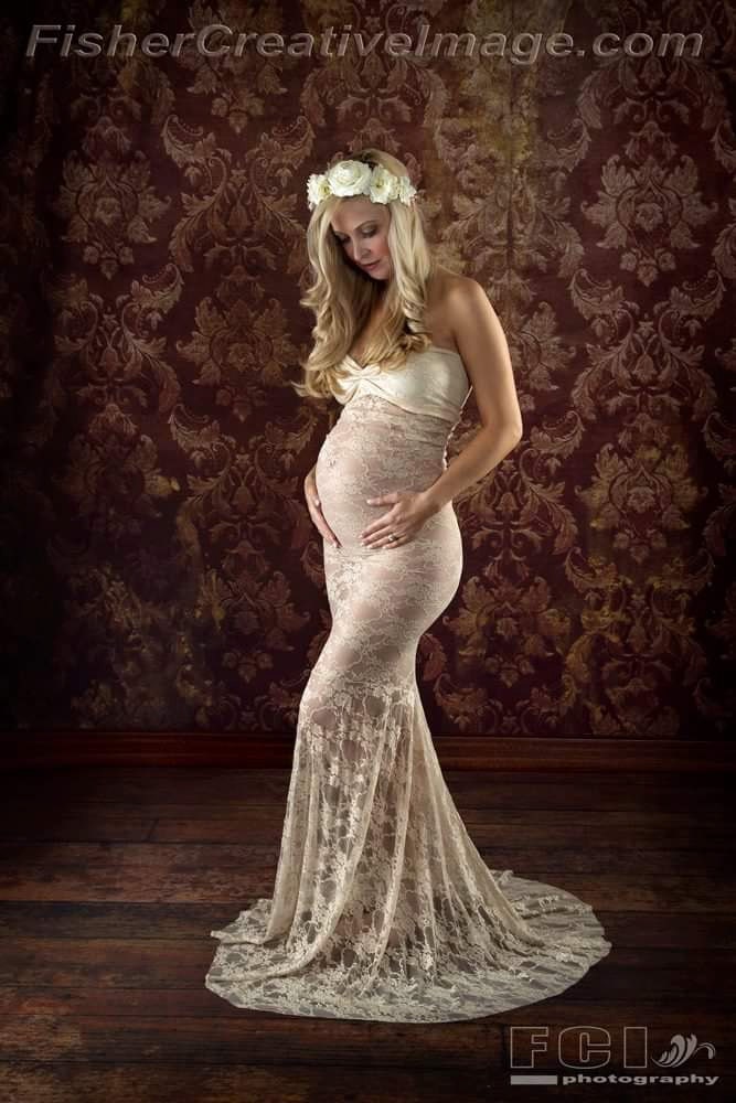 Lace Sweetheart Maternity Gowns Photography Mermaid Maternity