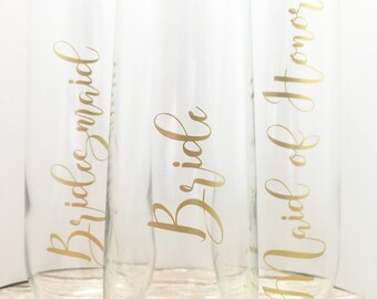 Bridal Party Vinyl Decals - Wedding Party - Will You Be My Bridesmaid - Bachelorette Party Favors - Bridesmaid Proposal