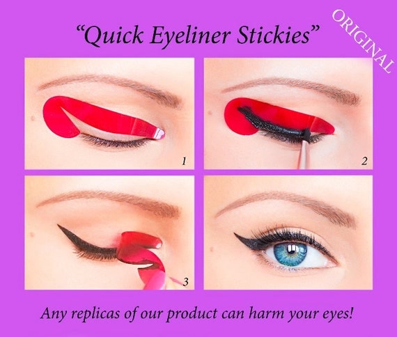 quick eyeliner stickies stencils cosmetic eye makeup tool