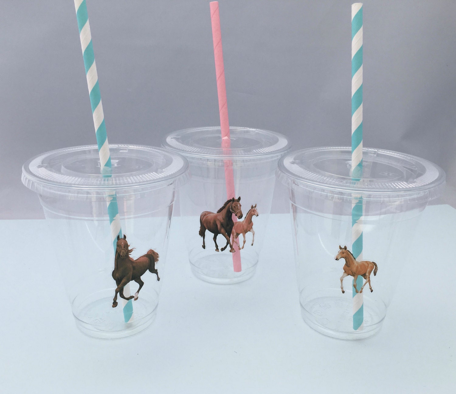 Horse Party Cups with Lids and Straws Plastic Horse Party — free download