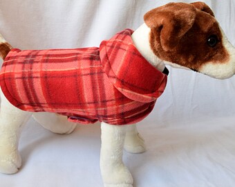 Dog or Cat Fleece Sweater Coat Clothes with Velcro Blue and