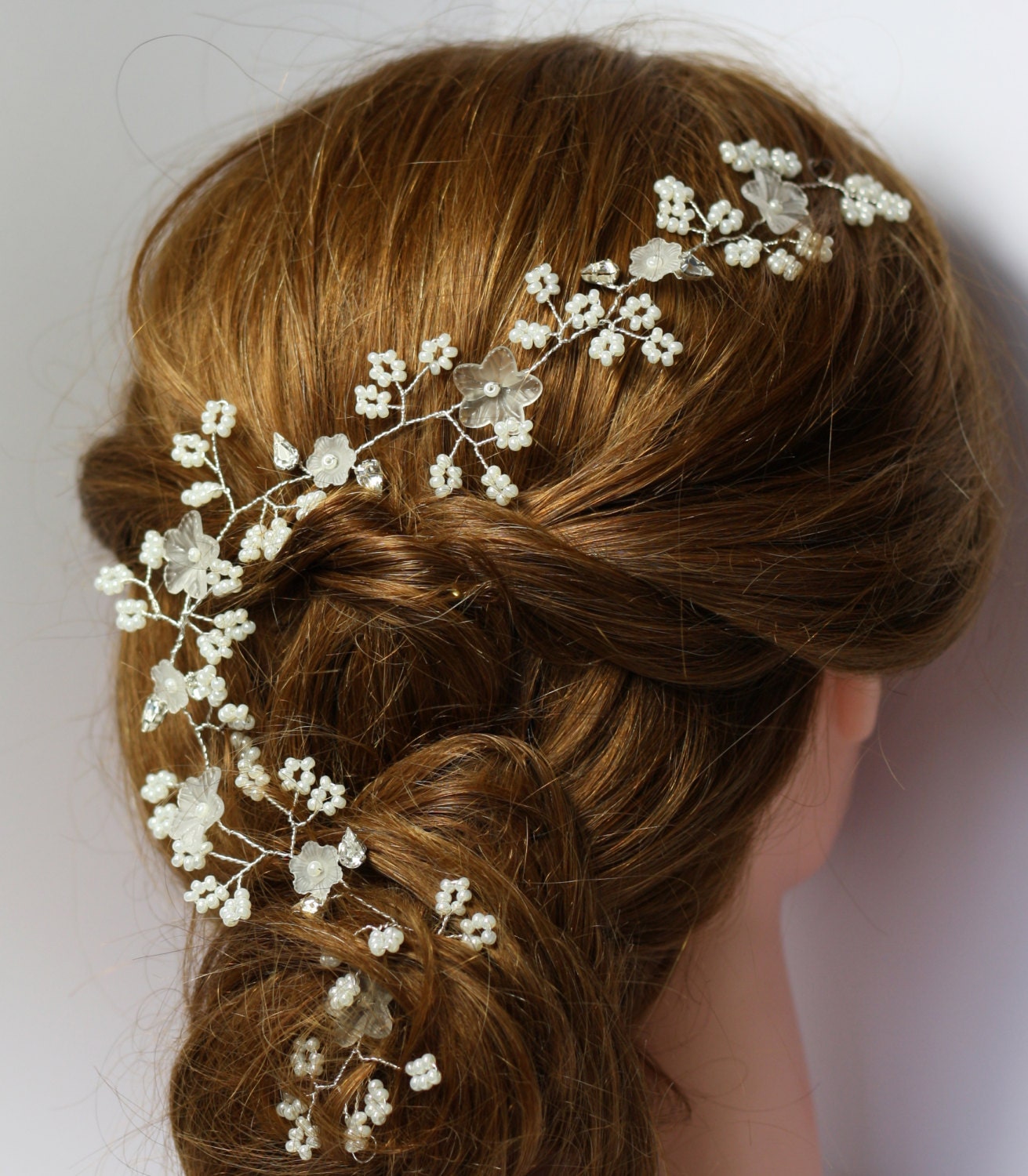 Flower Bridal Hair Vine Bridal Hair Adornment Floral Hair 