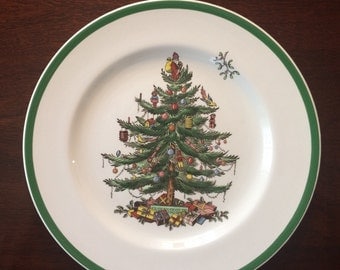 SALE Three Spode Copeland Christmas Tree original english production from the 1940's perfect set of 3