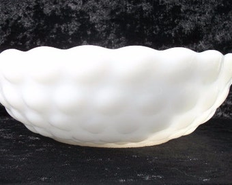 Beautiful Bubble-milk glass bowl by - anchor hocking