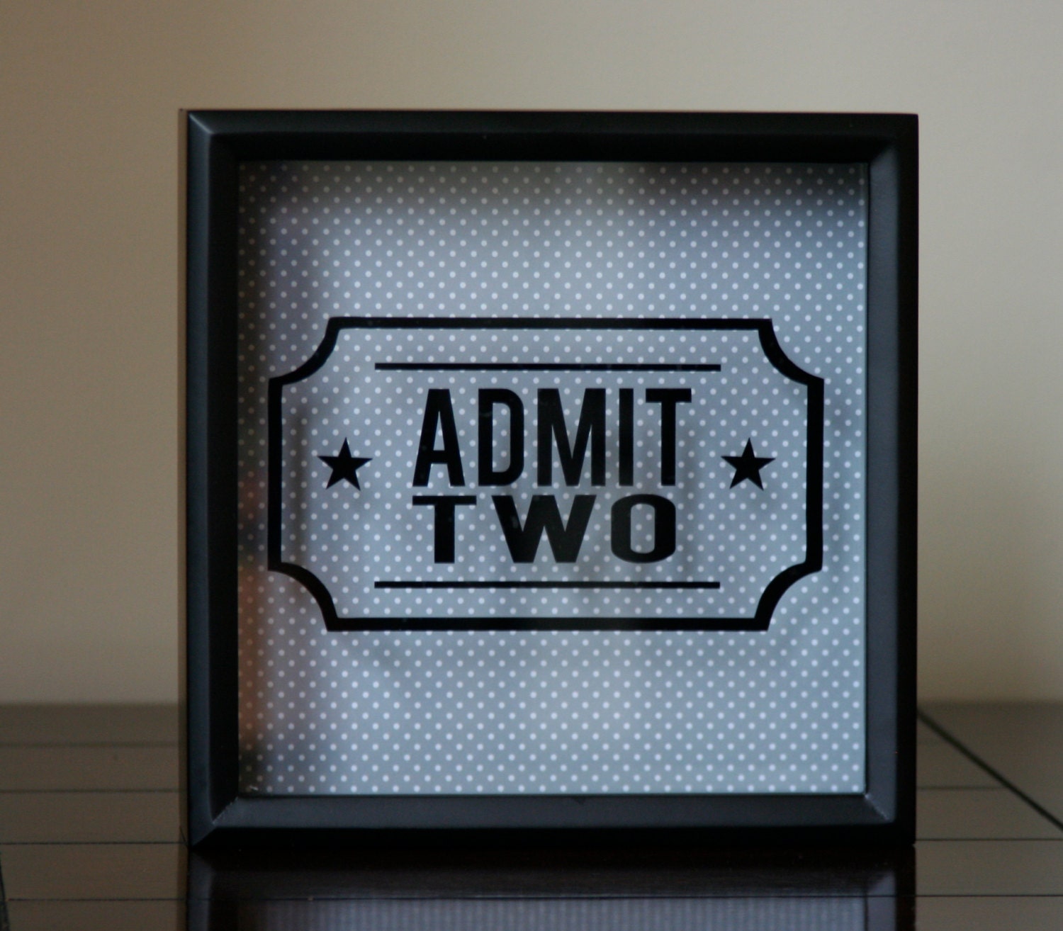 Download Admit Two or Admit One DECAL ONLY Shadow Box Adventure Fund