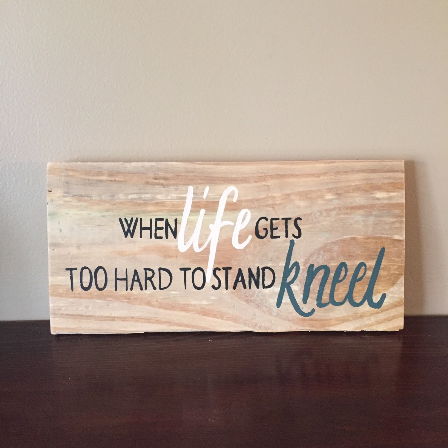 When Life Gets Too Hard To Stand Kneel by KingsDecorativeSwing