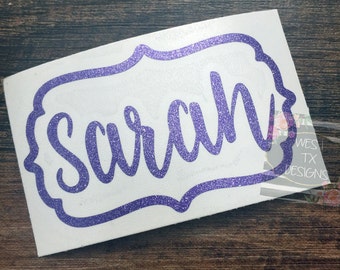 Glitter Decal | Name Decal | Yeti Decal | Yeti Tumbler Decal | Custom Sticker | Glitter Sticker | Yeti 20 oz | Yeti 30 oz | Glitter name