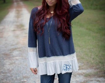 monogram long sleeve shirt