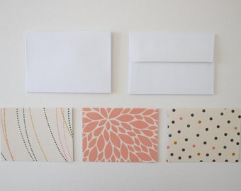 stationary cards, blank cards, blank notecards, note card set, stationary set, modern stationary, card set, geometric cards, note cards
