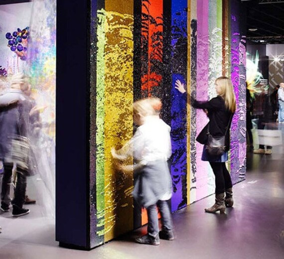 24x48 sequin wall art stimulation board by AlyssaMurrDecor on Etsy