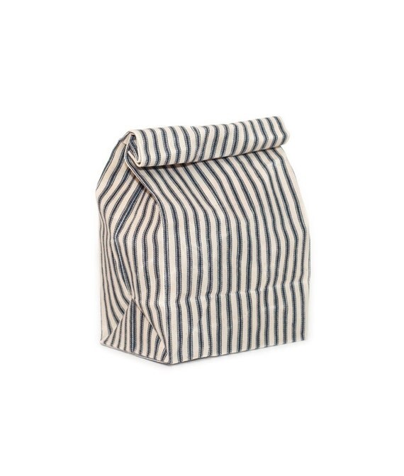 canvas beeswax Lunch in // Navy Canvas Bag Bags Lunch Waxed Lunch Ticking Bag // canvas beeswax Lunch in // Navy Canvas Bag Bags Lunch Waxed Lunch Ticking Bag //