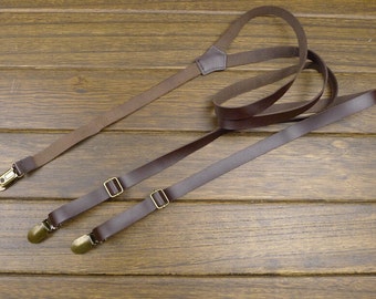 Wedding Suspender retro Leather Suspenders1.5cm width Mens Suspenders Party Suspenders Casual Suspenders.Dress Suspenders Gentleman belt