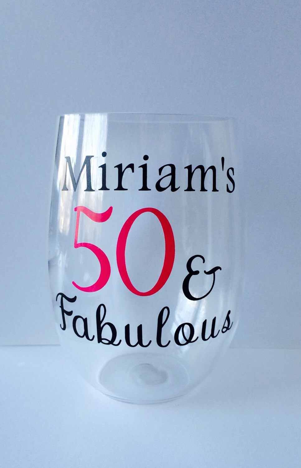 50th Birthday Wine Glass Birthday Wine By Fuzzheadcrafts On Etsy