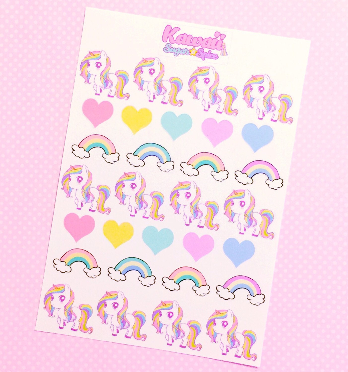 unicorn planner stickers by kawaiisugarnspice on etsy