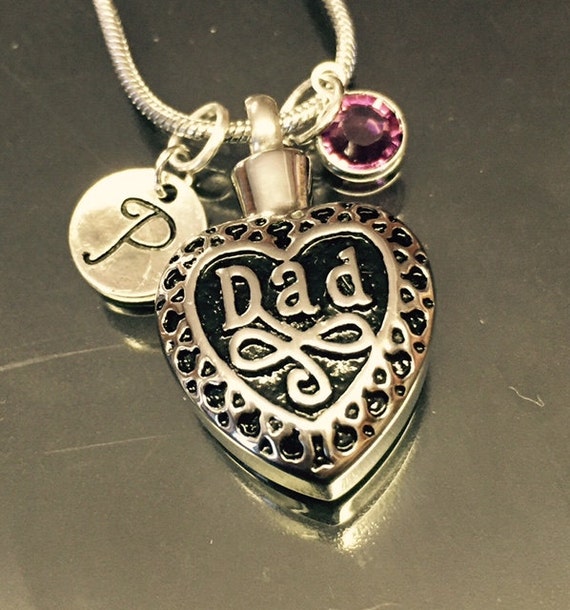 Cremation Jewelry dad Pendant Keepsake Urn by
