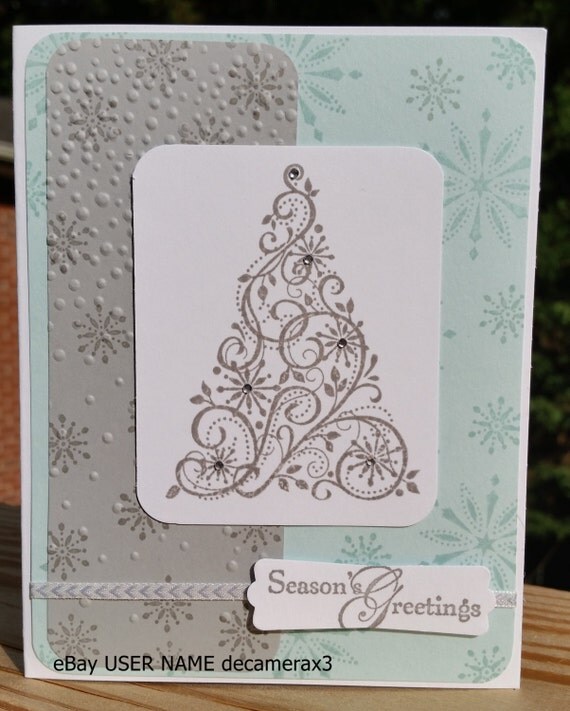 Handmade CHRISTMAS Card Kit Set Of 4 STAMPIN' UP by decamerax3