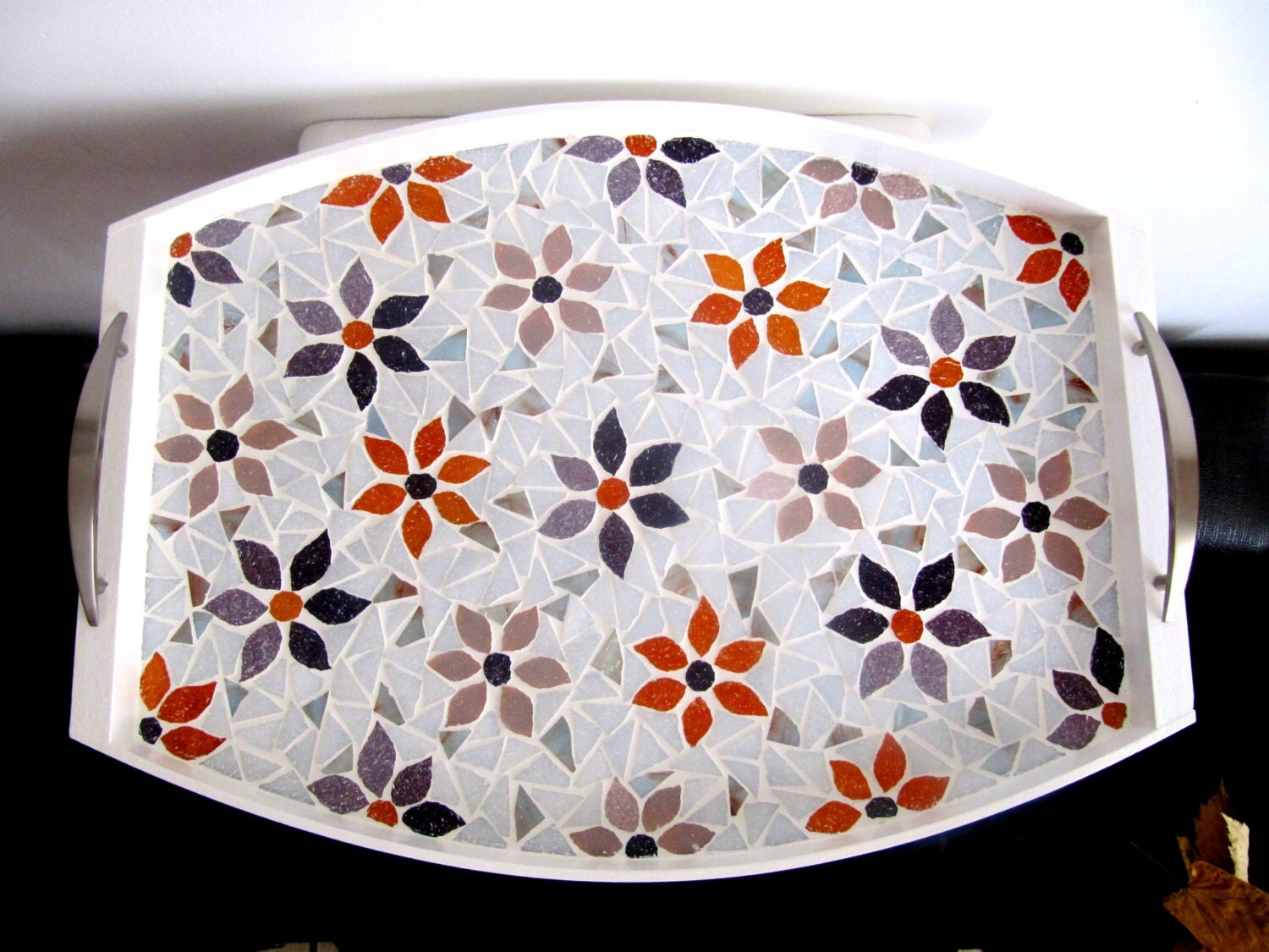 Acuto Serving Tray Mosaic Tray Flower Tray Wood Tray Home