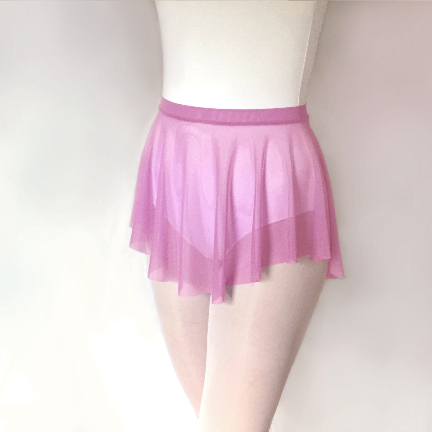 Ballet Skirt Orchid Mesh Lilac Stretch Sheer Dance Skirt