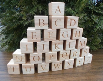 ABC blocks, Wooden English alphabet blocks, Educational gift, Gift, Wooden block letters, ABC, Wooden blocks, baby shower gift, Christmas
