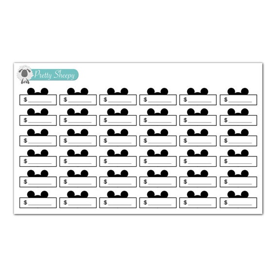 Disney Vacation Savings Tracking Stickers Disney by PrettySheepy