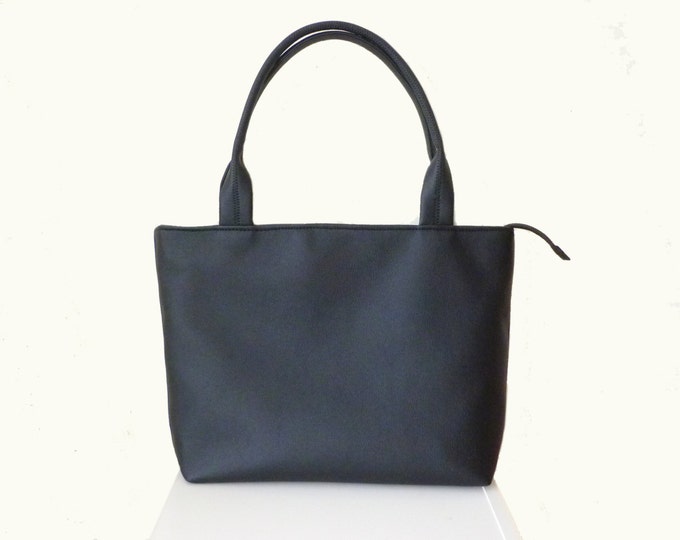 Black Shoulder Bag Vegan Leather Bag Black Large Handbag women