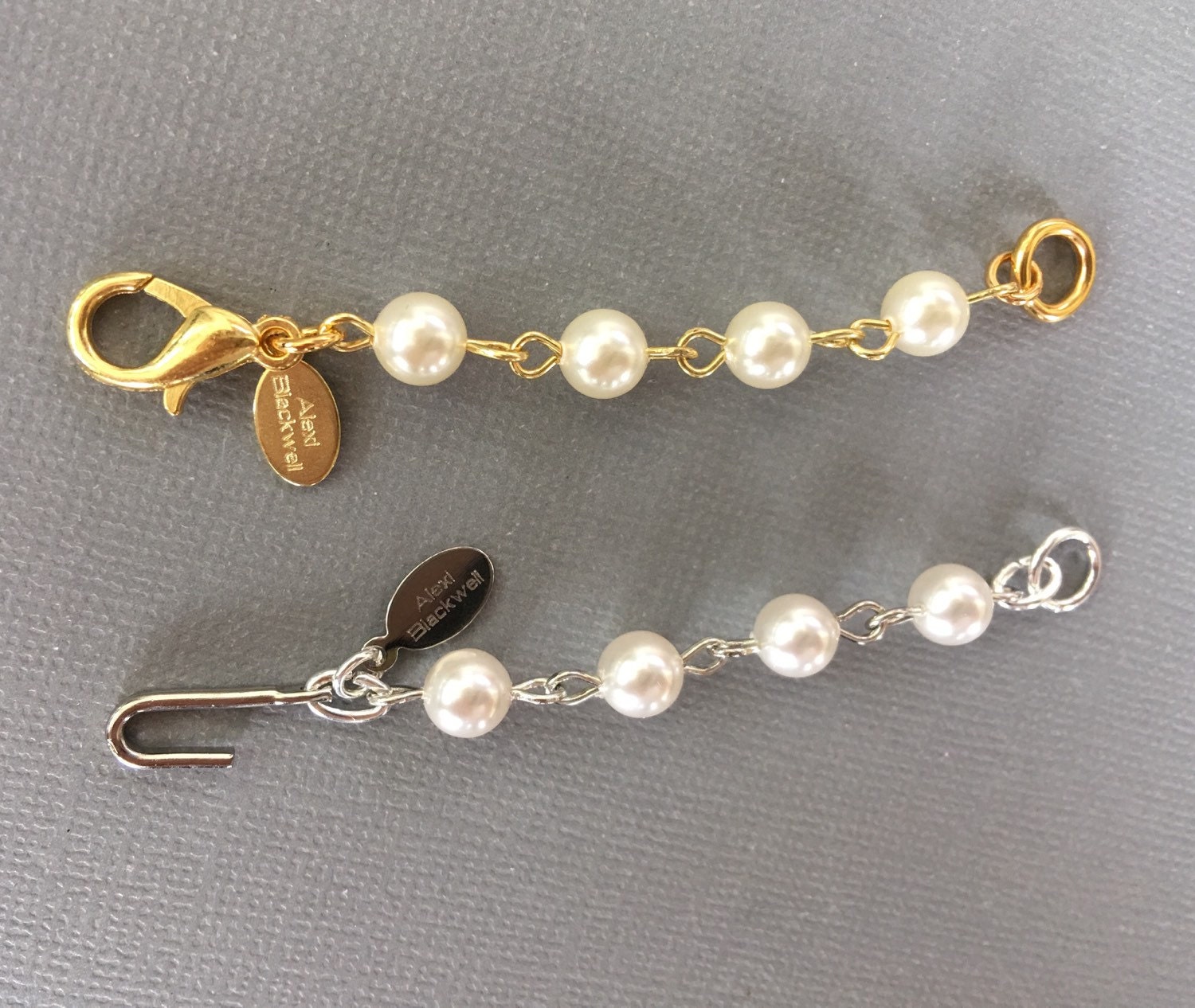 Necklace Extender in Swarovski pearl to lengthen your tiny