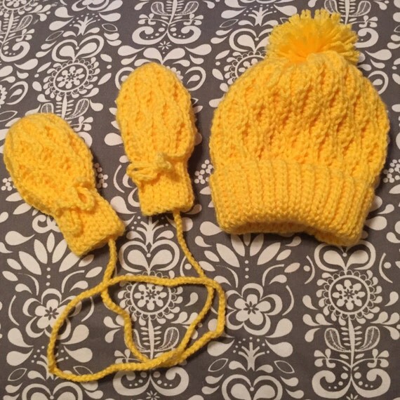 ralph lauren baby hat and mittens