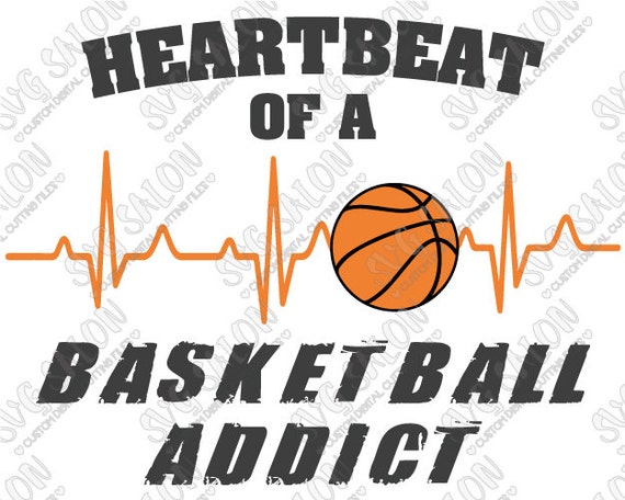 Download Heartbeat Of A Basketball Addict Iron On Vinyl Shirt by ...