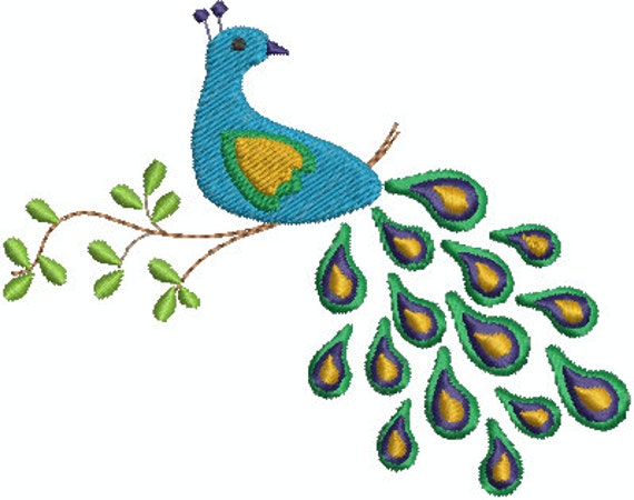 Digital Embroidery Designs Peacock