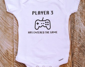 player 1 player 2 shirt and onesie