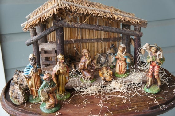 Vintage Nativity Set Manger Scene Creche Made in Italy 16