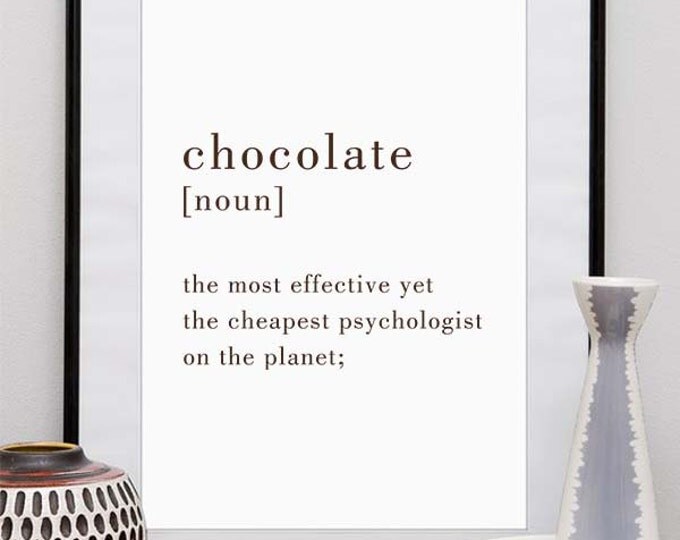 Chocolate definition Poster / 50X70 Chocolate Definition Printable Poster / Wall Art / Motivational Poster / Definition Poster