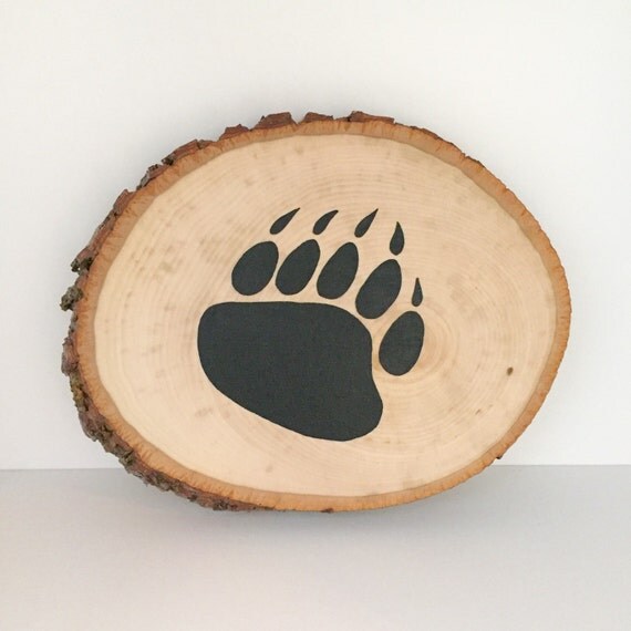 Bear Paw Wood Slice Woodland Animal by EthelsGranddaughter