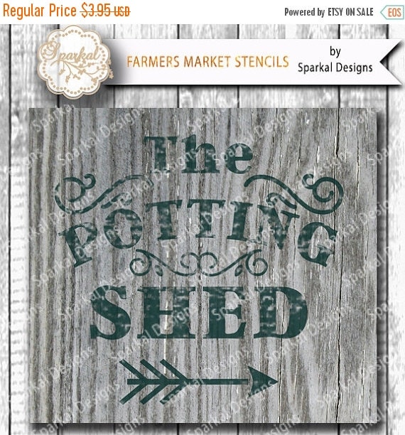 On Sale Garden Shed Sign Stencil SVG Digital by 