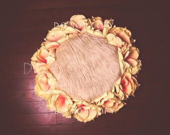 SALE Yellow Flower Digital Backdrop, newborn backdrop, spring backdrop, baby digital backdrop, Instant download, digital flower basket