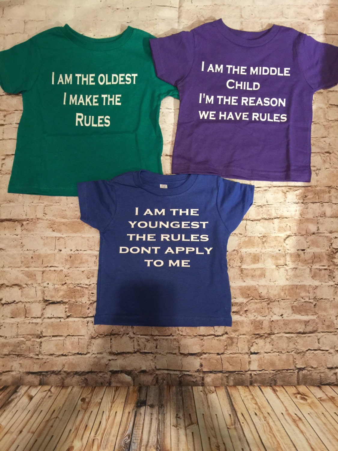 t shirts oldest middle youngest