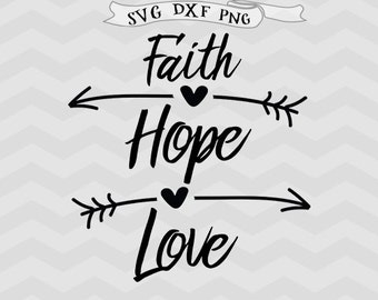 Download Faith hope love svg | Etsy