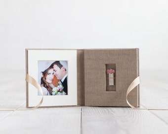 USB folio case - USB Packaging - USB Box - Flash drive packaging - Wedding Photography Packaging - Custom Colors - Handmade