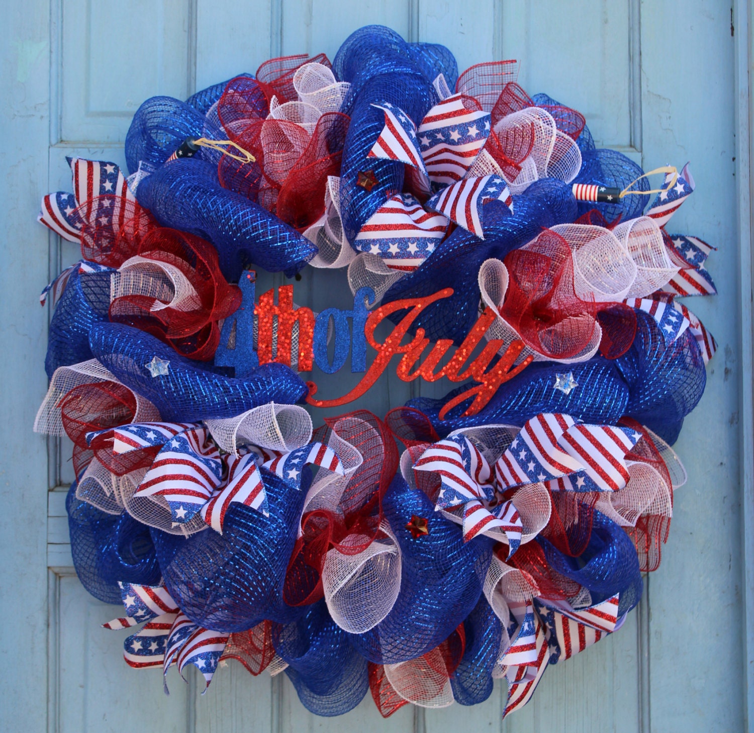 Fourth of July Wreath 4 of July Memorial by Thecrafterwithinme