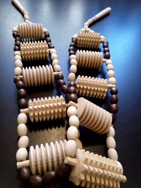 Wooden back massager Loin massager Handmade massager Round