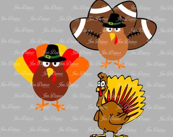 Turkey SVG DXF EPS, turkey file, svg files, svg files for cricut, silhouette files, thanksgiving files, turkey designs,turkey football
