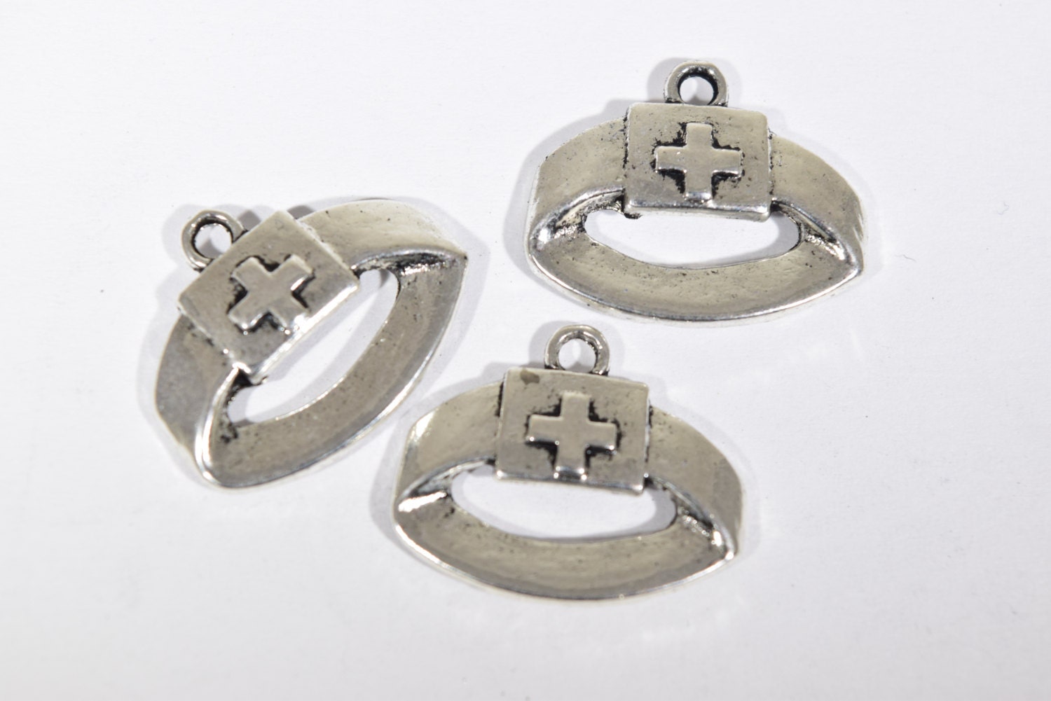 8 Nurse's hat charms medical charms medicine charms