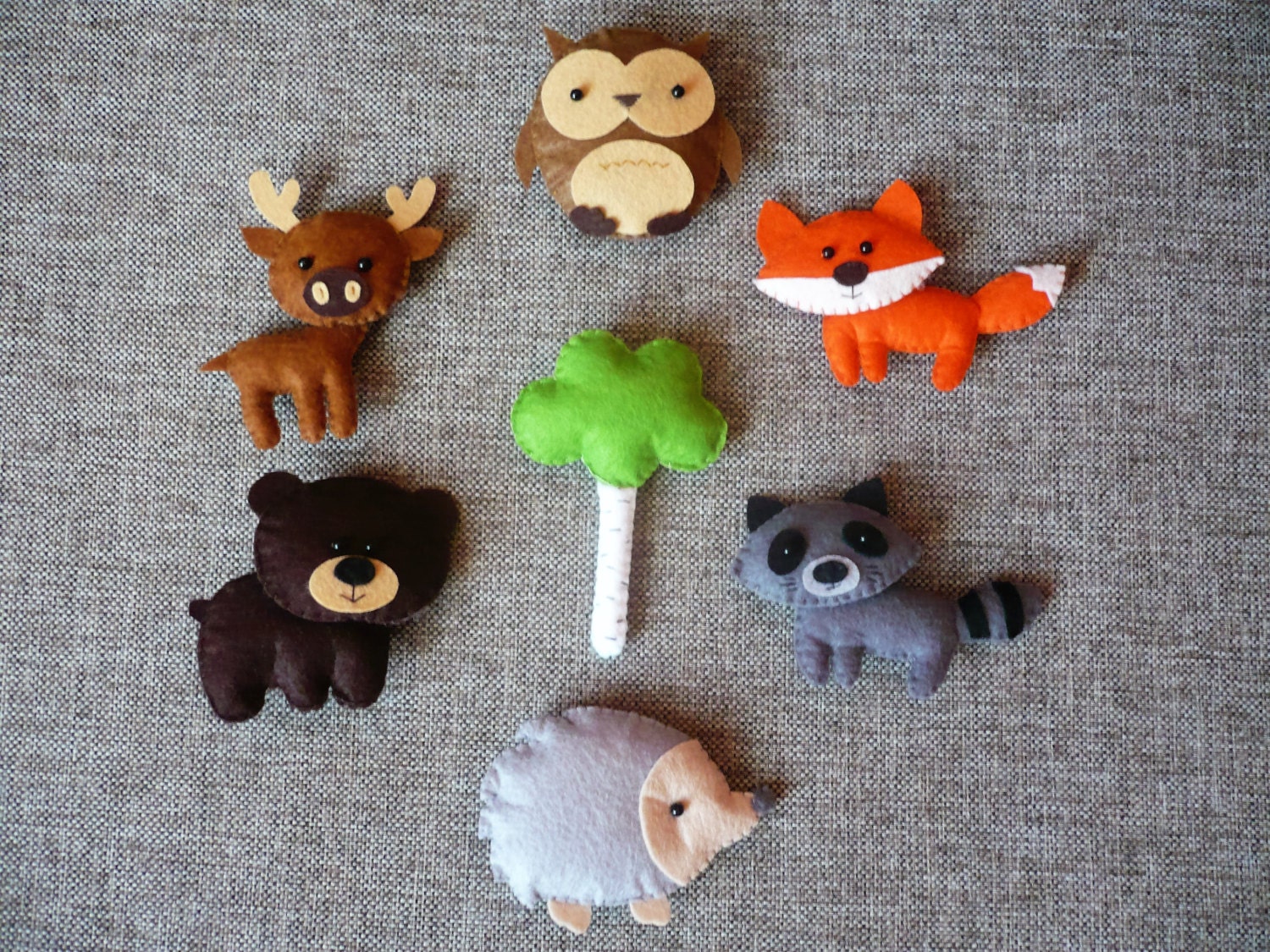 woodland plush animals