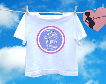 personalized BIG Sister shirt Personalized Big Sis shirt Big shirts Sorority Sister shirt Big Sister gift Photo prop pregnancy announcement