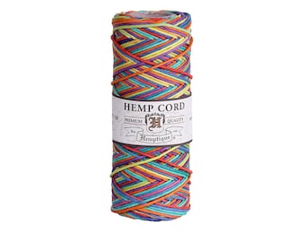 Rainbow Variegated Hemp Cord Spool