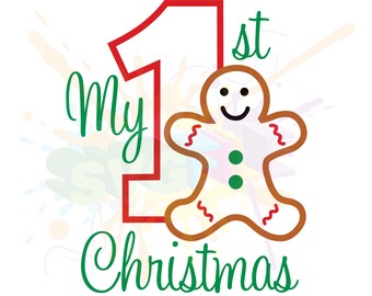 My First Christmas SVG Files for Cutting DXF Cricut Designs - SVG Files for Silhouette - Instant Download